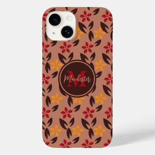  esthetisch bruin monogram Florentijn Case-Mate iPhone Case (Achterkant)