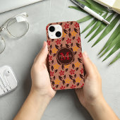 esthetisch bruin monogram Florentijn Case-Mate iPhone Case