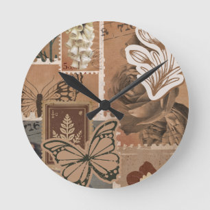 esthetisch bruin ontwerp ronde klok
