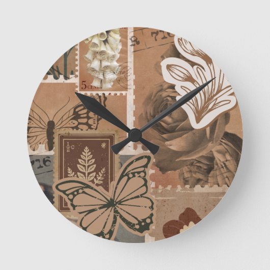  esthetisch bruin ontwerp ronde klok (Voorkant)