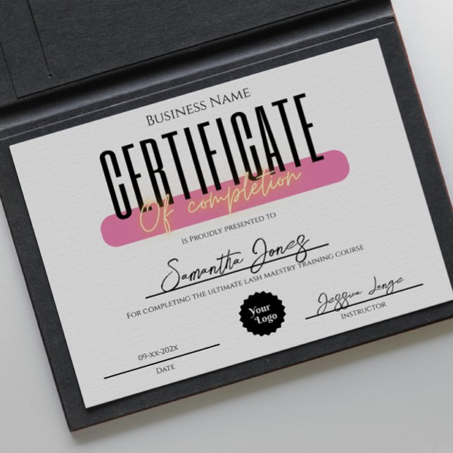 Esthetisch certificaat van voltooiing awards vet (Esthetician Certificate Of Completion Awards Bold)
