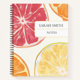 Esthetisch Citrus Notitieboek | Op maat gemaakte n