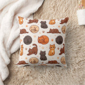 Esthetisch cute kattenpatroon speelse kitten kussen (Deken)