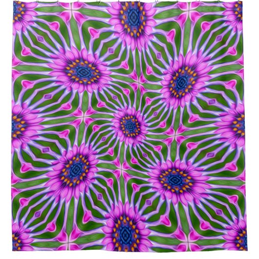 Esthetisch daisy-patroon douchegordijn (Voorkant)