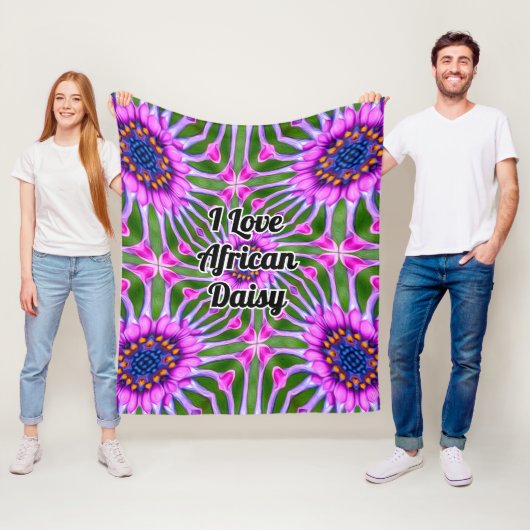 Esthetisch daisy-patroon fleece deken (In situ)