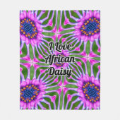 Esthetisch daisy-patroon fleece deken (Voorkant)