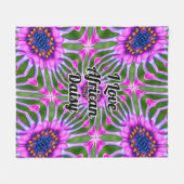 Esthetisch daisy-patroon fleece deken (Voorkant (Horizontaal))