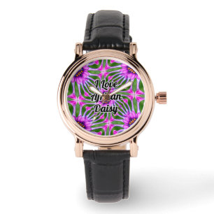 Esthetisch daisy-patroon horloge