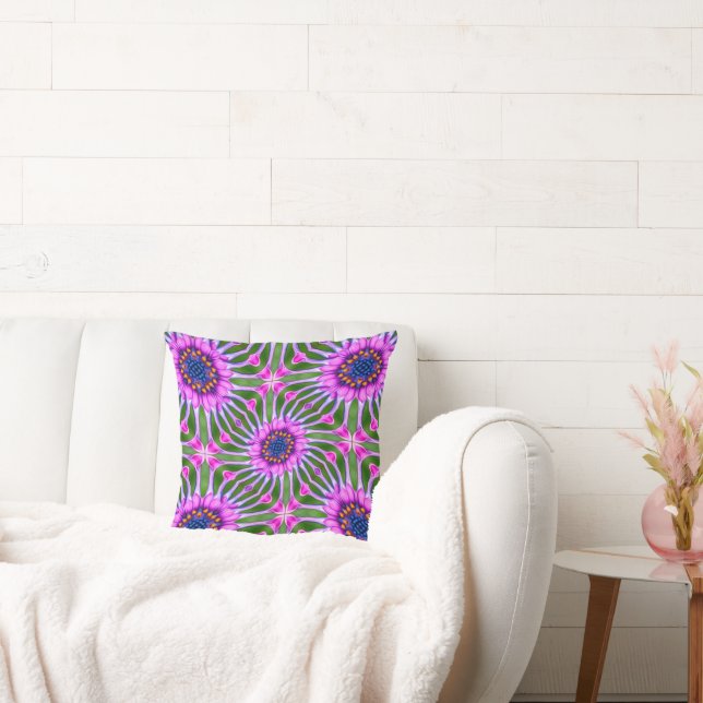 Esthetisch daisy-patroon kussen (Bank)