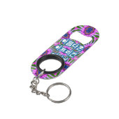 Esthetisch daisy-patroon mini flessenopener (Achterkant Gekanteld)