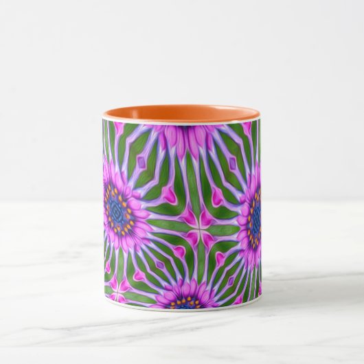 Esthetisch daisy-patroon mok (Midden)
