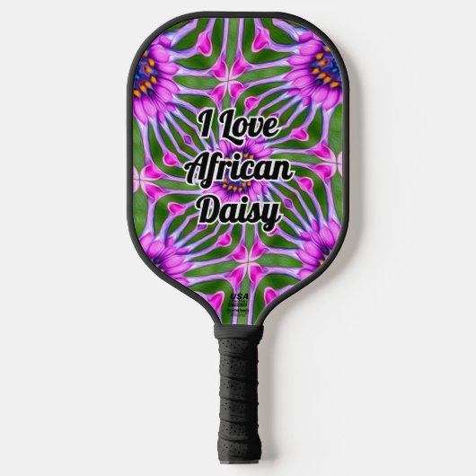 Esthetisch daisy-patroon pickleball paddle (Voorkant)