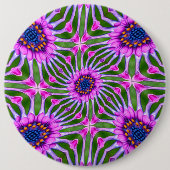 Esthetisch daisy-patroon ronde button 6,0 cm (Voorkant)