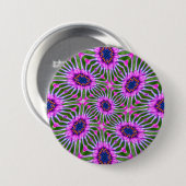 Esthetisch daisy-patroon ronde button 7,6 cm (Voorkant /achterkant)