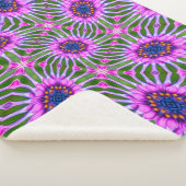 Esthetisch daisy-patroon sherpa deken (3/4)