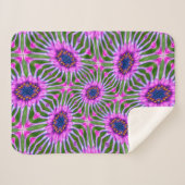 Esthetisch daisy-patroon sherpa deken (Voorkant (horizontaal))