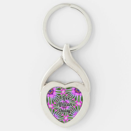 Esthetisch daisy-patroon sleutelhanger (Voorkant)