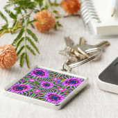 Esthetisch daisy-patroon sleutelhanger (Zijkant)