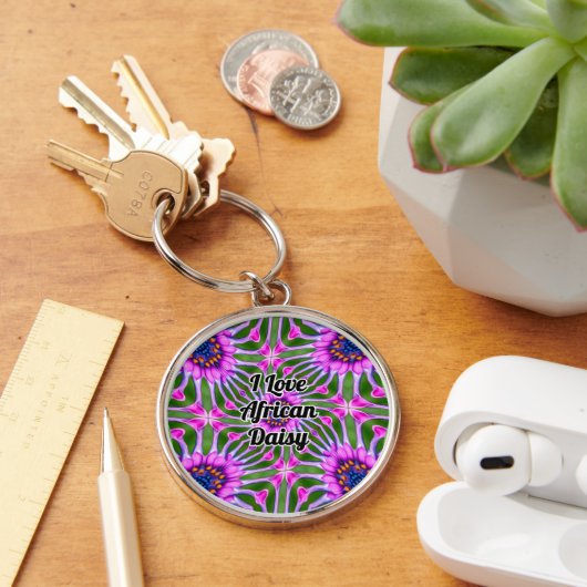 Esthetisch daisy-patroon sleutelhanger (Bureau)