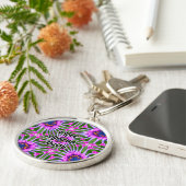 Esthetisch daisy-patroon sleutelhanger (Zijkant)