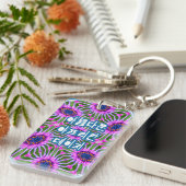 Esthetisch daisy-patroon sleutelhanger (Voorkant Rechts)