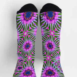Esthetisch daisy-patroon sokken