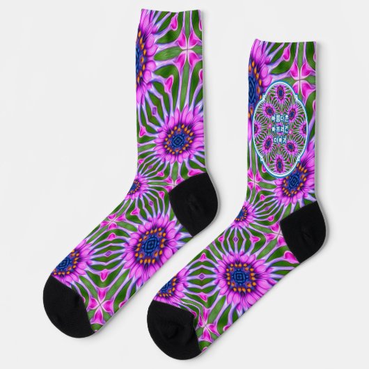 Esthetisch daisy-patroon sokken (Links)
