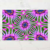 Esthetisch daisy-patroon sparkling wijnetiket (Enkel label)