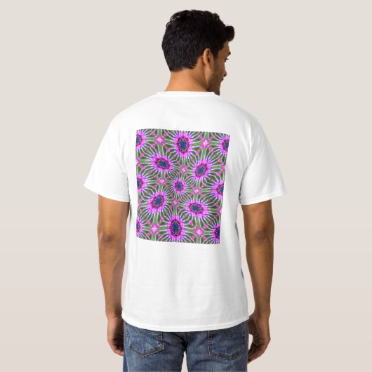Esthetisch daisy-patroon t-shirt (Achterkant volledig)