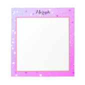 esthetisch efemeer roze ontwerp notitieblok (Voorkant)