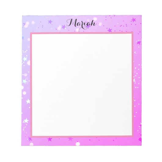 esthetisch efemeer roze ontwerp notitieblok (Voorkant)