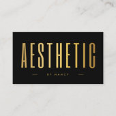 Esthetisch Esthetisch QR Code Logo Zwart en Goud Visitekaartje (Voorkant)