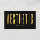 Esthetisch Esthetisch QR Code Logo Zwart en Goud Visitekaartje (Voorkant)