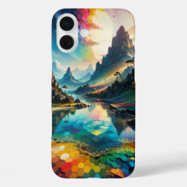 Esthetisch fantasielandschap iPhone 16 plus hoesje