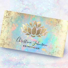 Esthetisch Faux Gold folie Lotus Visitekaartje