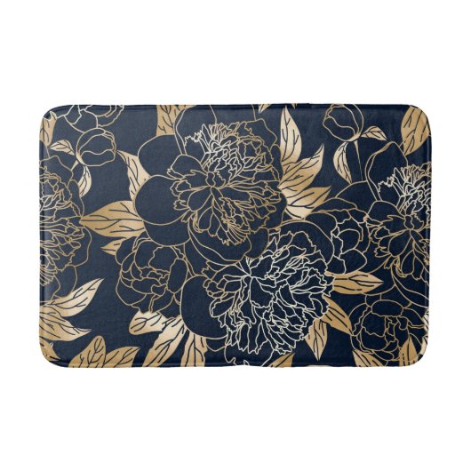 Esthetisch Floral naadloos patroon Badmat (Voorkant)