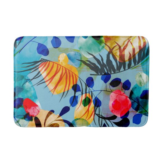 Esthetisch Floral naadloos patroon Badmat (Voorkant)