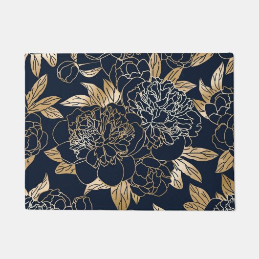 Esthetisch Floral naadloos patroon Deurmat (Voorkant)
