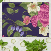 Esthetisch Floral naadloos patroon Theedoek (Gevouwen)