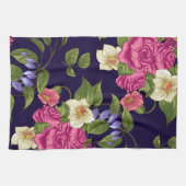 Esthetisch Floral naadloos patroon Theedoek (Horizontaal)