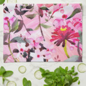 Esthetisch Floral naadloos patroon Theedoek (Gevouwen)