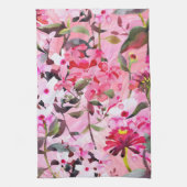 Esthetisch Floral naadloos patroon Theedoek (Verticaal)