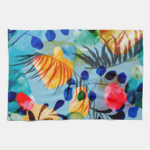 Esthetisch Floral naadloos patroon Theedoek (Horizontaal)