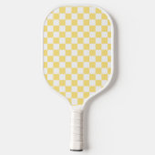 Esthetisch geel geruit monogram pickleball paddle (Achterkant)