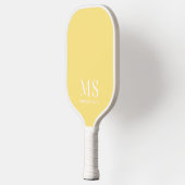 Esthetisch geel geruit monogram pickleball paddle (Links)