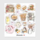 Esthetisch Geluk: Minimaal Stickerpakket Sticker (Vel)