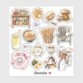 Esthetisch Geluk: Minimalistische Sticker Set (Vel)