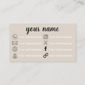 Esthetisch goud en neutraal Visitekaartje (Achterkant)