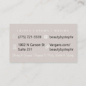 Esthetisch goud + witte bloem visitekaartje (Achterkant)