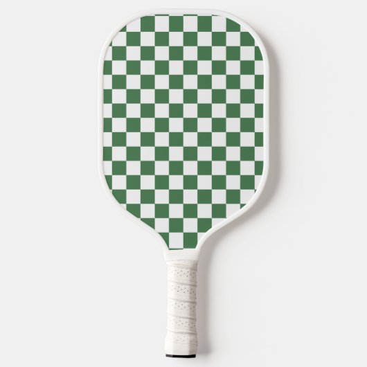 Esthetisch groen geruit monogram pickleball paddle (Achterkant)